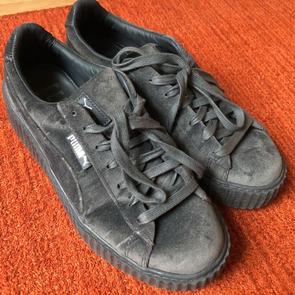 PUMA Fenty Grey Velvet Creeper - 9.5